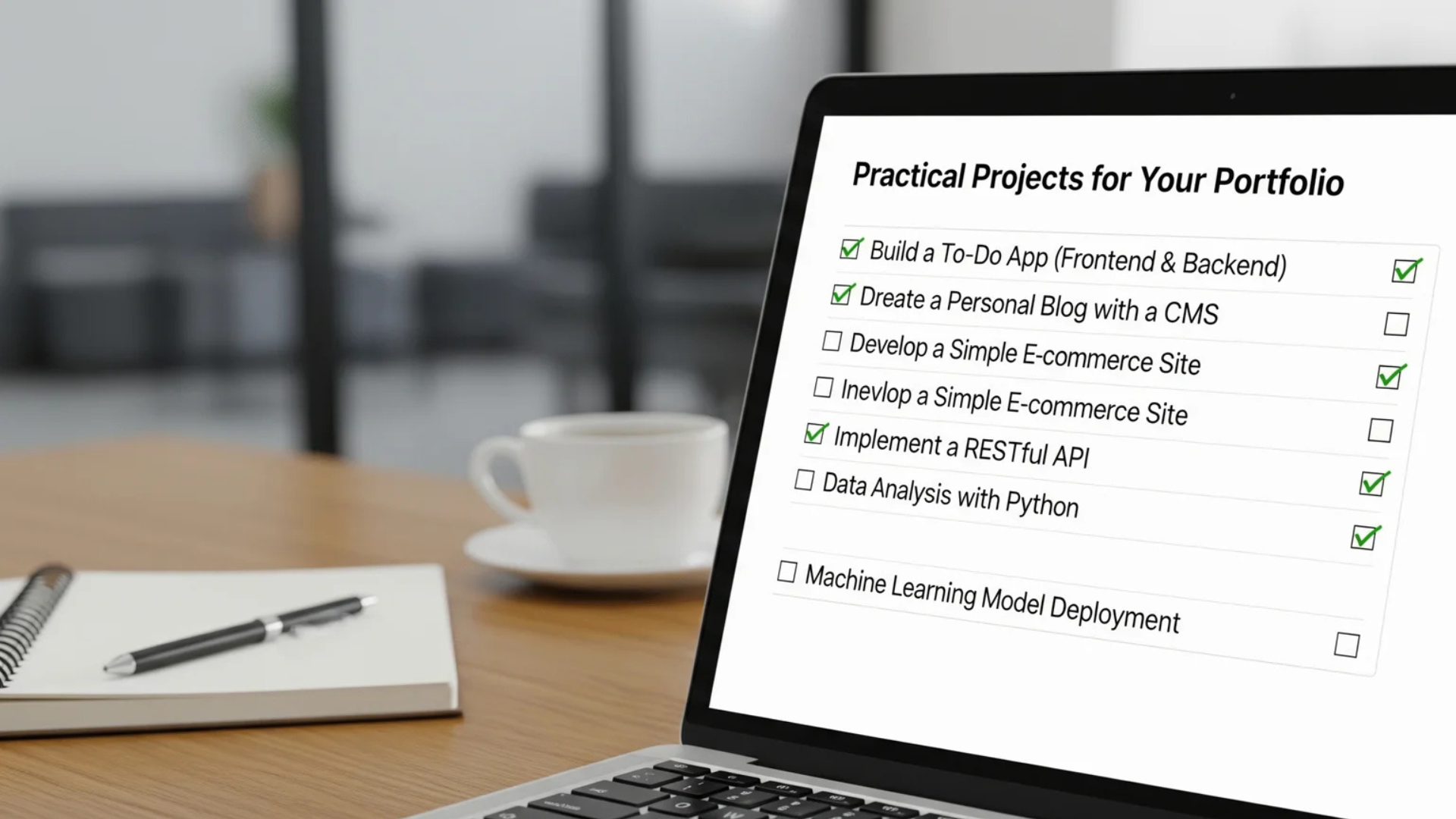 Centro de Recursos 7 Checklist 5 Proyectos de Alto Impacto para tu Portafolio