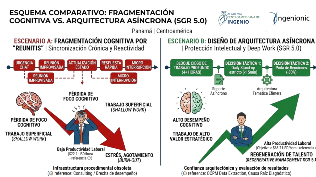 Fin a la Reunitis: Cómo el Trabajo Profundo y las Reuniones Asíncronas Salvan la Productividad Organizacional 3 11 1