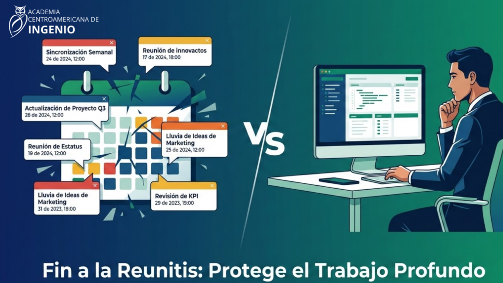 Fin a la Reunitis: Cómo el Trabajo Profundo y las Reuniones Asíncronas Salvan la Productividad Organizacional 1 PORTADA BLOG ACI