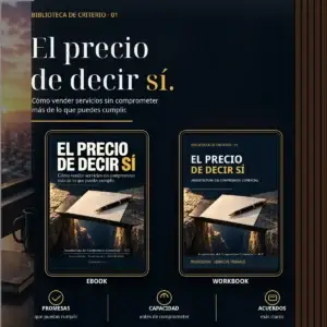 Presentación comercial de El Precio de Decir Sí, framework ACC sobre compromisos comerciales y capacidad de cumplimiento en servicios.