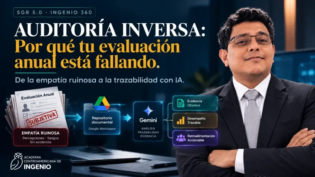 Evaluación de Desempeño Basada en Evidencia: El Fin de la Empatía Ruinosa 1 Cabecera del articulo La Evaluacion Anual No Mide a Tu Equipo Te Mide a Ti de Freddy Diaz sobre liderazgo y gestion de desempeno con IA en Centroamerica