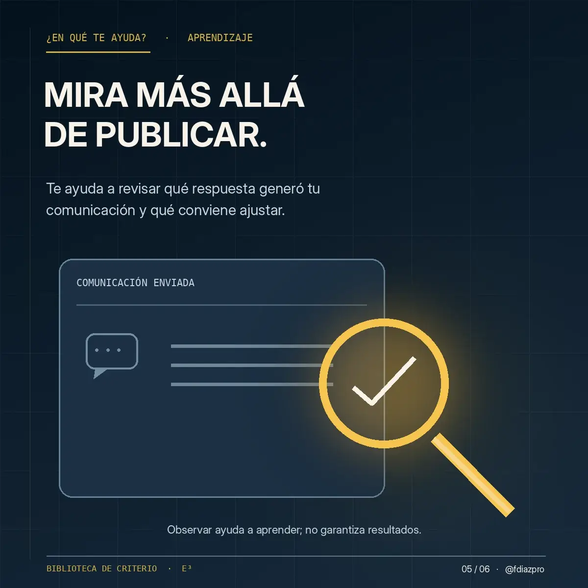 Tres niveles de evidencia: reacción, comportamiento y conversión