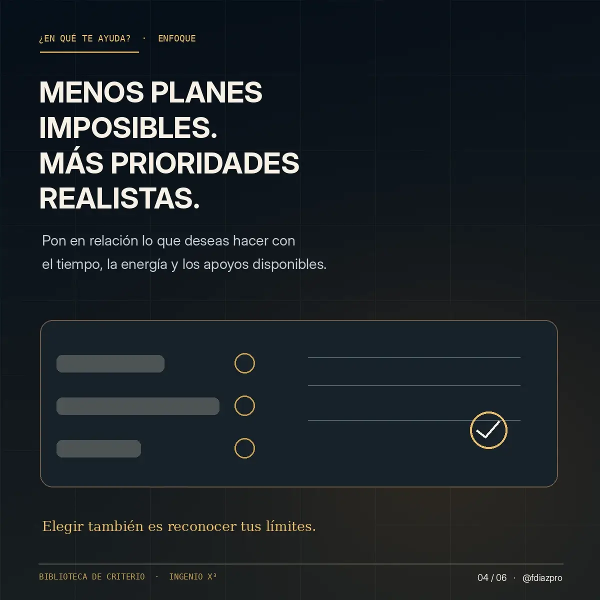 Ingenio X3 framework de diseño de vida: del caos a la claridad